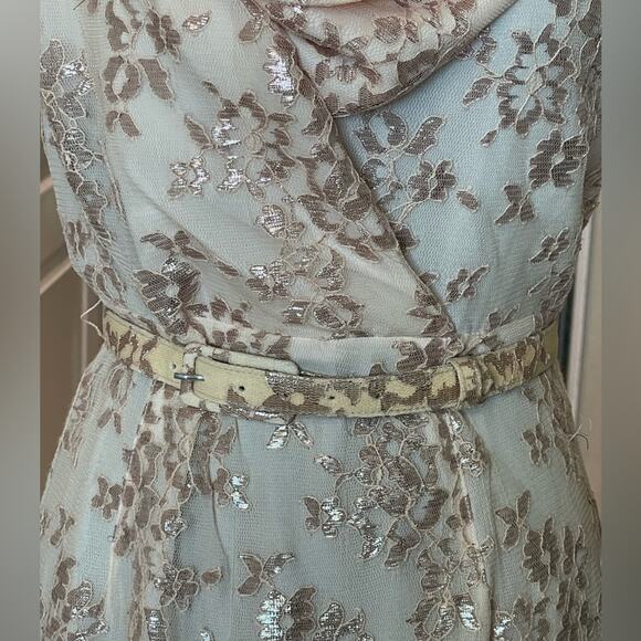 New ~ EVA FRANCO x ANTHROPOLOGIE ~ Holiday Cowl Neck Sheath Dress 2 - Picture 4 of 10